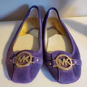 Michael Kors flats purple and gold